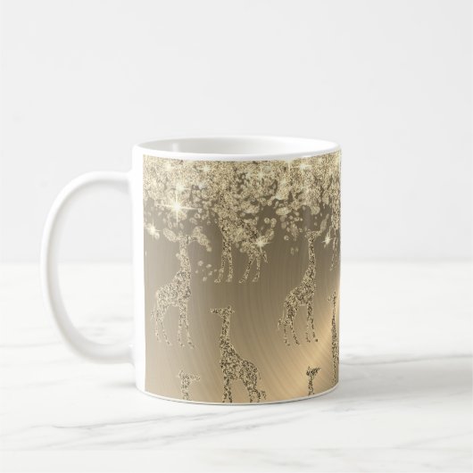 Mug Glitterie Giraffes sur Glitzy Gold (Gauche)