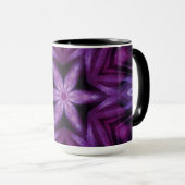Mug Glitterie Purple Kaleidoscope Coeurs Gradient (Devant droit)