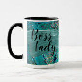 Mug Glittery Aqua Peinture Strots Boss Lady (Gauche)
