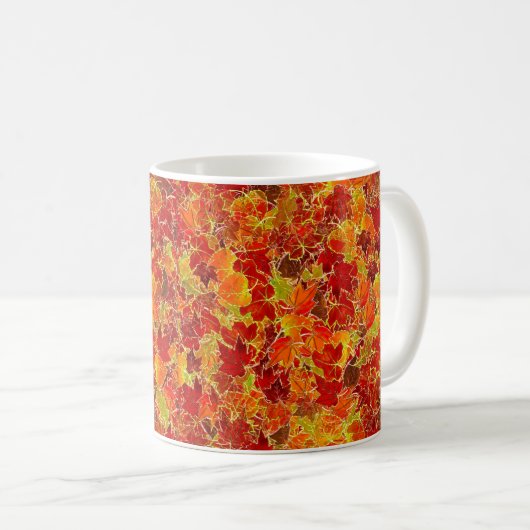 Mug Glittery Fall Maple Feuilles (Devant droit)