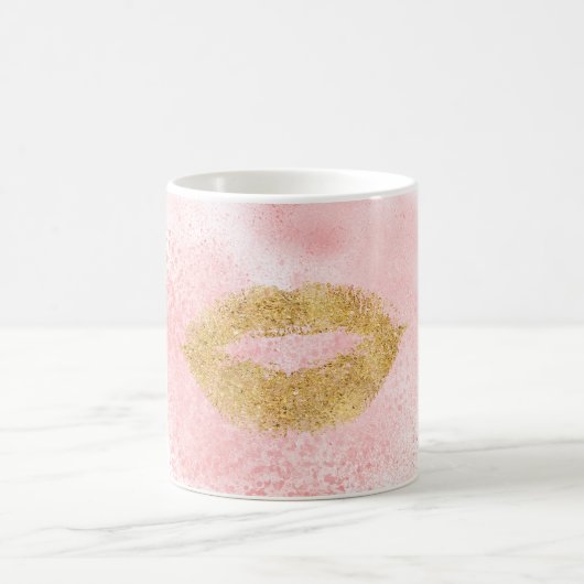 Mug Glitzy Gold Lièvres rose Confetti Kiss (Centre)