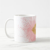 Mug Glitzy Gold Lièvres rose Confetti Kiss (Gauche)