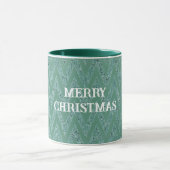 Mug Glitzy Green Chevron Stripes Noël (Centre)