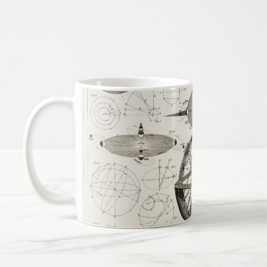 Mug Globe astronomique vintage (Gauche)