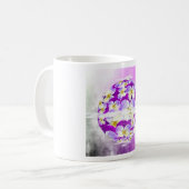 Mug Globe au motif subtil et simple de fleurs de pensé (Devant gauche)