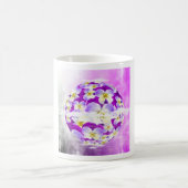 Mug Globe au motif subtil et simple de fleurs de pensé (Centre)