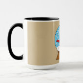 Mug Globe des neiges avec cardinal rouge mignon (Gauche)