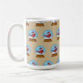 Mug Globe des neiges avec cardinal rouge mignon (Gauche)