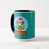 Mug Globe des neiges avec Chouette du Père Noël (Devant gauche)