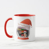 Mug Globe des neiges des fêtes des chats (Gauche)