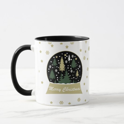 Mug globe neigeux décoré moderne (Gauche)