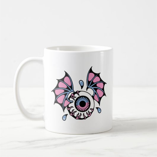 Mug Globe oculaire gothique avec ailes (Gauche)