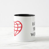 Mug Globe terrestre en forme de cœur Amour (Centre)