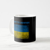 Mug Gloire aux héros, supportez l'Ukraine (Devant gauche)
