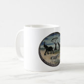 Mug Gloire de trompette de Mara Éléphant africain Zèbr (Devant gauche)