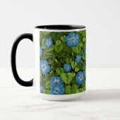 Mug Gloire du matin en bleu et vert (Gauche)