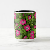 Mug Gloire du matin en rose et vert (Centre)