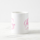 Mug Gloria name meaning and monogram pink text (Centre)