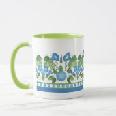 Mug Gloriette matinale bleue nostalgique à fleurs, bla (Gauche)