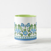 Mug Gloriette matinale bleue nostalgique à fleurs, bla (Centre)