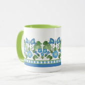 Mug Gloriette matinale bleue nostalgique à fleurs, bla (Devant gauche)