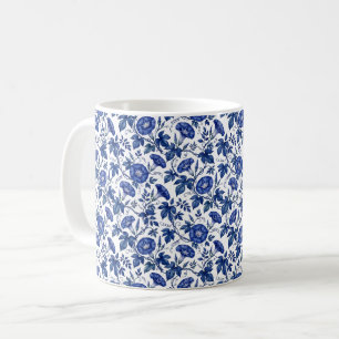 Mug Glorieuses du matin Cobalt Bleu Blanc de style Del