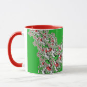Mug GLOSSY 3D Noël Rouge Vert Fractal ~ (Gauche)