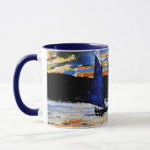 Mug Gloucester Coucher de soleil peinture par Winslow  (Gauche)