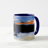 Mug Gloucester Coucher de soleil peinture par Winslow  (Devant droit)