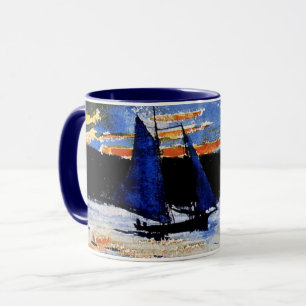Mug Gloucester Coucher de soleil peinture par Winslow 