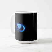 Mug Glowing infinity with blue rose (Devant gauche)