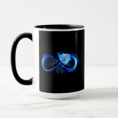 Mug Glowing infinity with blue rose (Gauche)