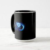 Mug Glowing infinity with blue rose (Devant gauche)