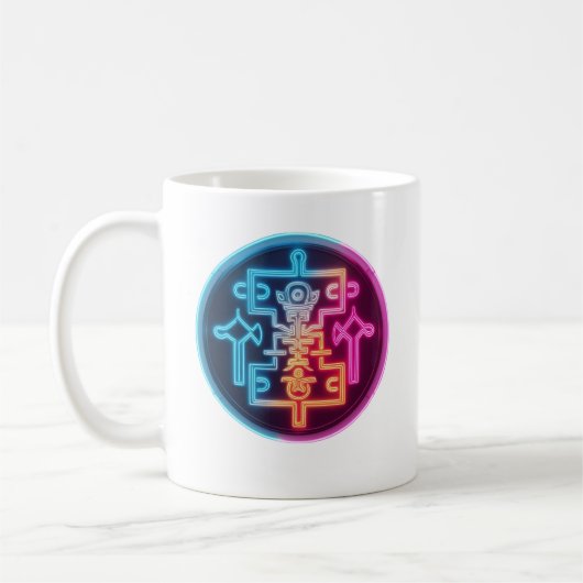 Mug Glyphes lumineux - Symboles anciens (Gauche)