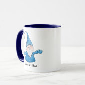 Mug Gnome Cute Custom Blue Noël (Devant gauche)