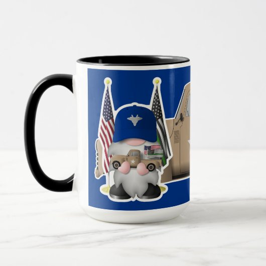 Mug Gnome de la Force aérienne avec Camion militaire (Gauche)