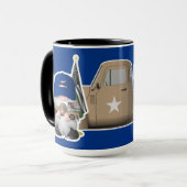 Mug Gnome de la Garde côtière avec camion militaire (Devant gauche)