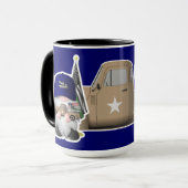 Mug Gnome de la Marine avec camion militaire (Devant gauche)