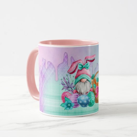 Mug Gnome De Lapin De Pâques Avec Oeufs De Panier (Devant gauche)