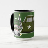 Mug Gnome de l'armée avec camion militaire (Devant gauche)