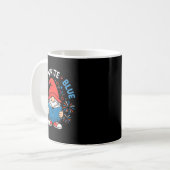 Mug Gnome de lecture blanc bleu lit du 4 juillet (Devant gauche)