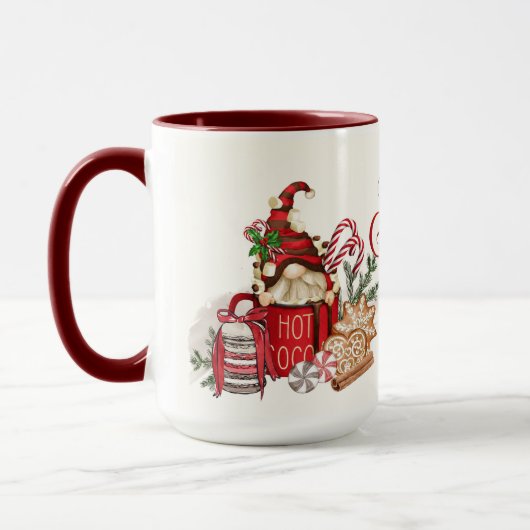 Mug Gnome de Noël au Chocolat Chaud (Gauche)
