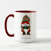 Mug Gnome de Noël Cosy Rouge Vert Hiver Mignon (Gauche)