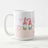Mug Gnome de Noël en amour Aquarelle peinte à la main (Gauche)