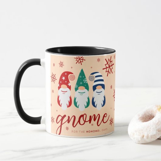 Mug Gnome de Noël Hygge pour les fêtes de neige (Avec donut)