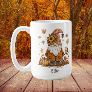 Mug Gnome de Thanksgiving Citrouille Feuilles d'Automn