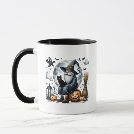 Mug Gnome d'Halloween Chat Noir (Gauche)