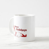 Mug Gnome endormi Joyeuses Fêtes drôle (Devant gauche)