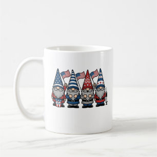Mug Gnome infirmière patriotique Gravure vintage vecto