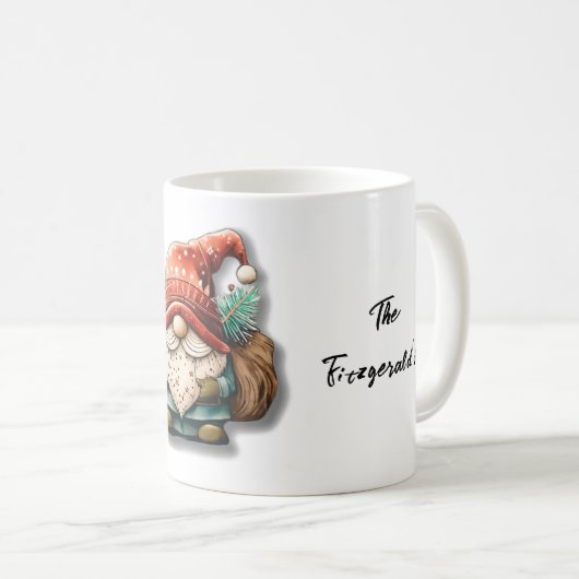 Mug Gnome Noël design peut refroidir (Devant droit)